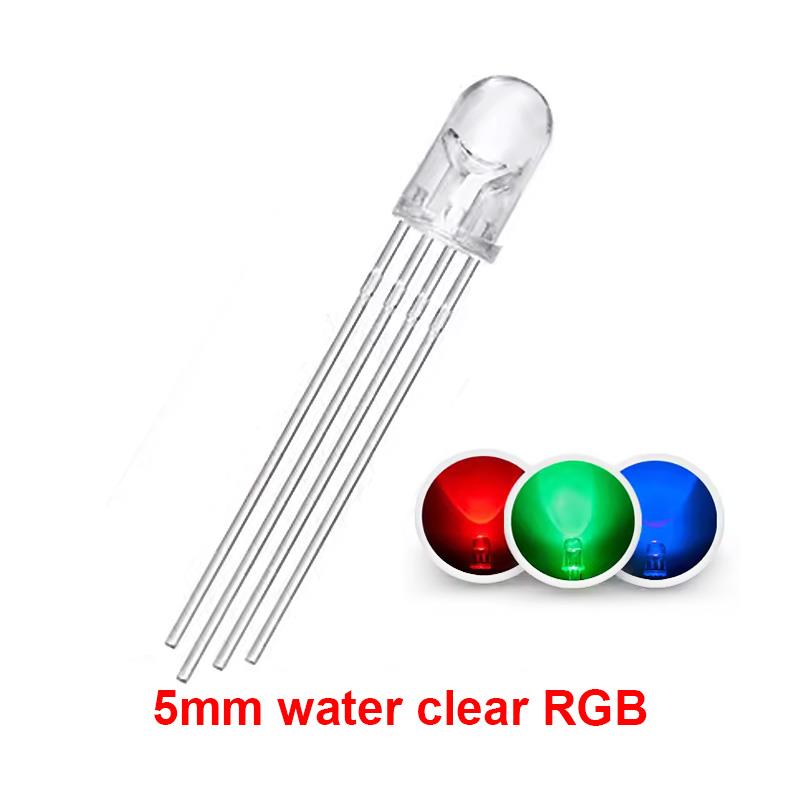 5mm RGB Water Clear Emitting Diode Lamp